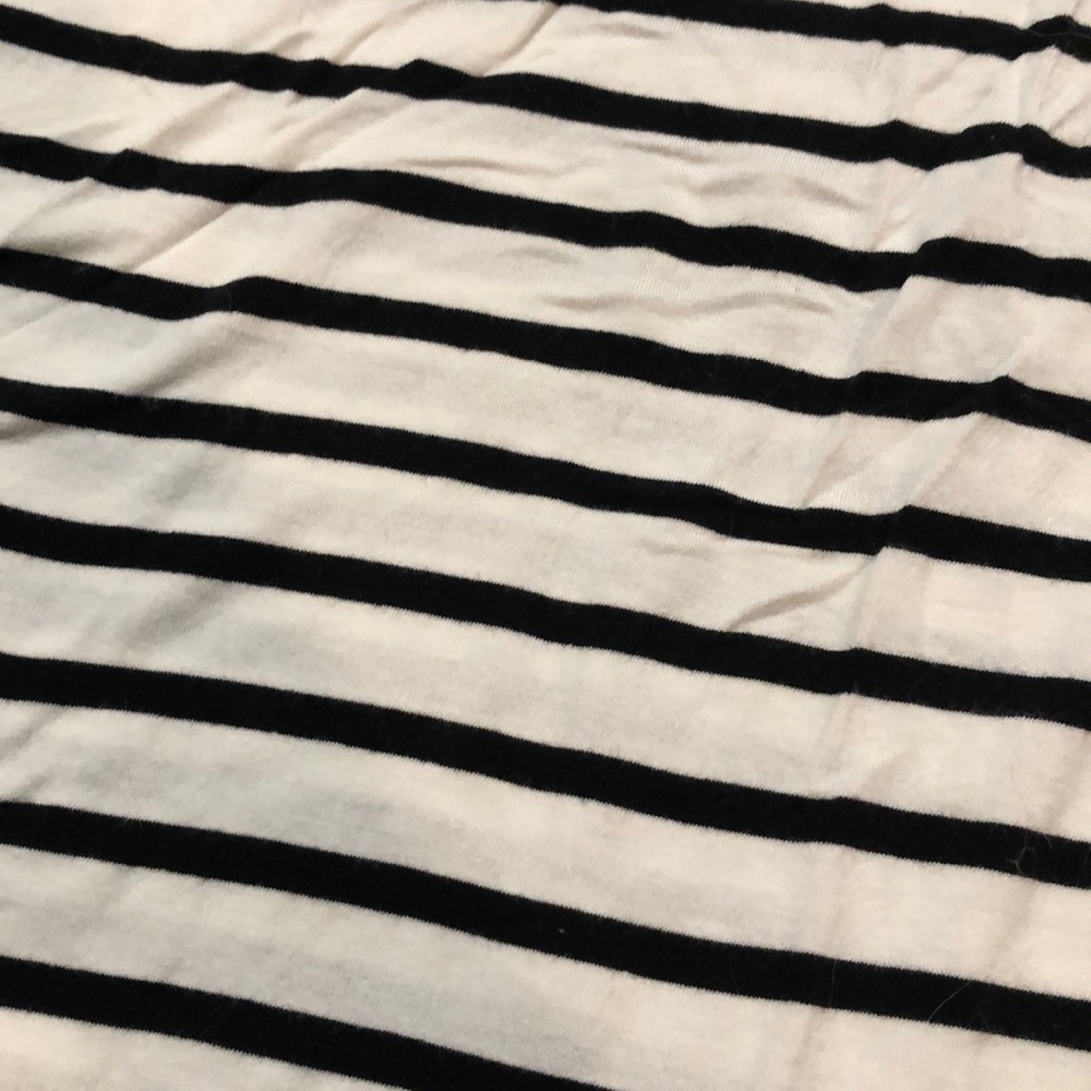 Barely used black and white v-neck striped shirt